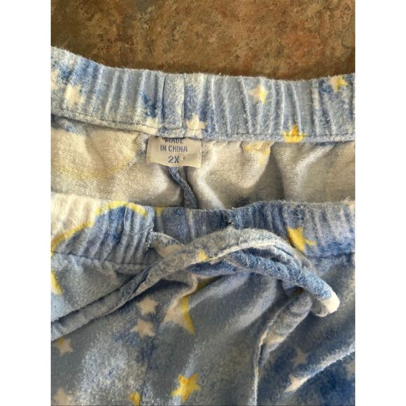 Lanz of Salzburg Celestial Moon and Stars Flannel Pajama Set 2X - Picture 5 of 8